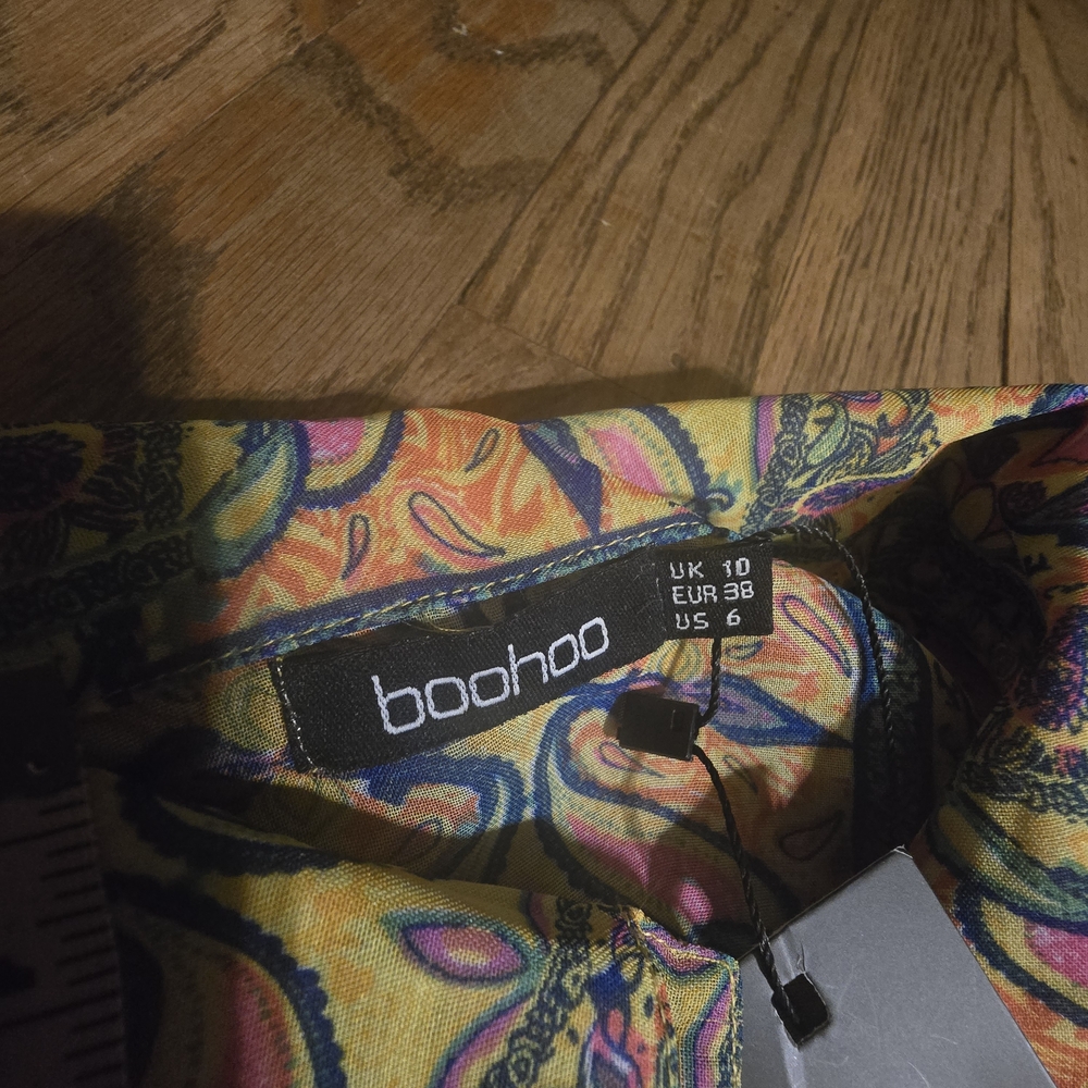 Boohoo Multicolor Patterned Swim Coverup - Picture 7 of 8